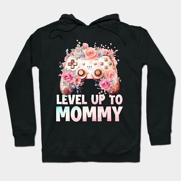 Leveled Up to Mommy Has Entered the Game Tee Gamer Mom Gift Soon to be Mom Game controller Hoodie by ttao4164